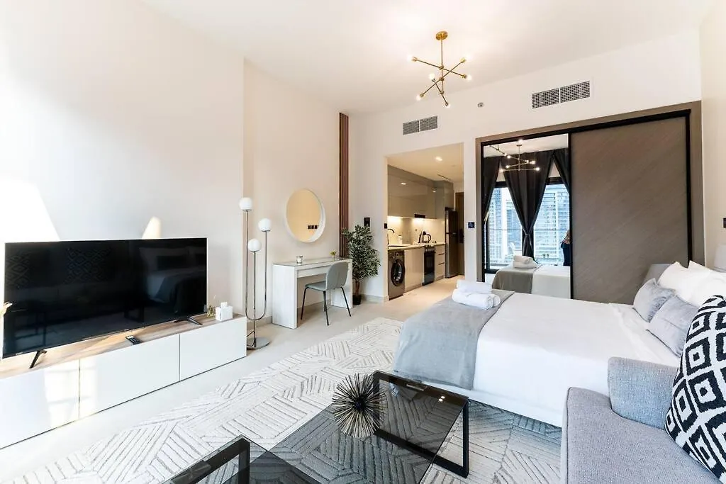 Havn - Studio In Business Bay, Burj Khalifa View Dubai